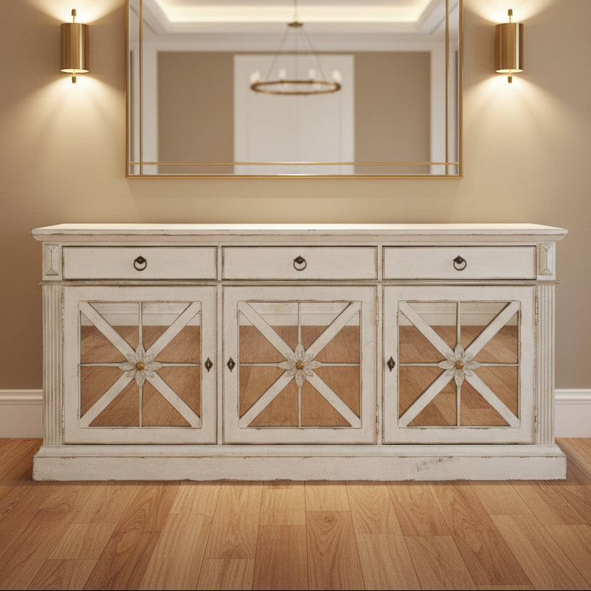 Sanctuary Premier Console Entertainment Blanc Consoles & Sideboards| Hooker