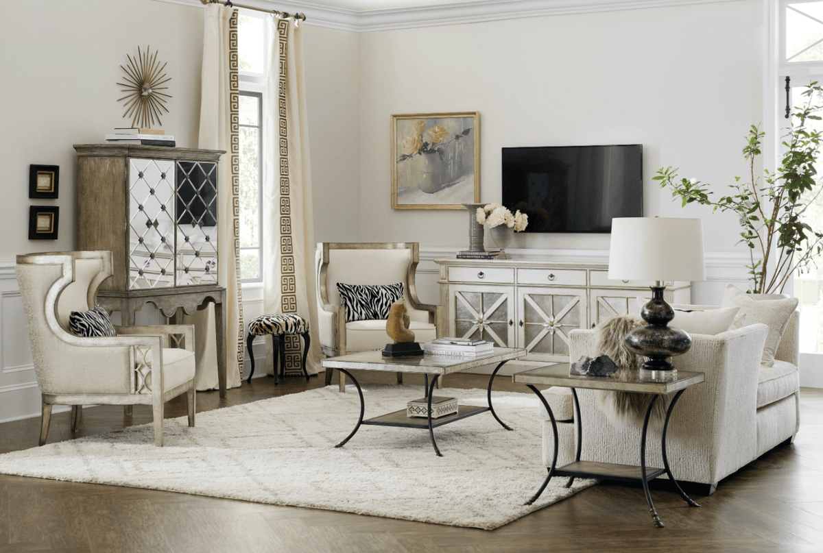 Sanctuary Premier Console Entertainment Blanc Consoles & Sideboards| Hooker