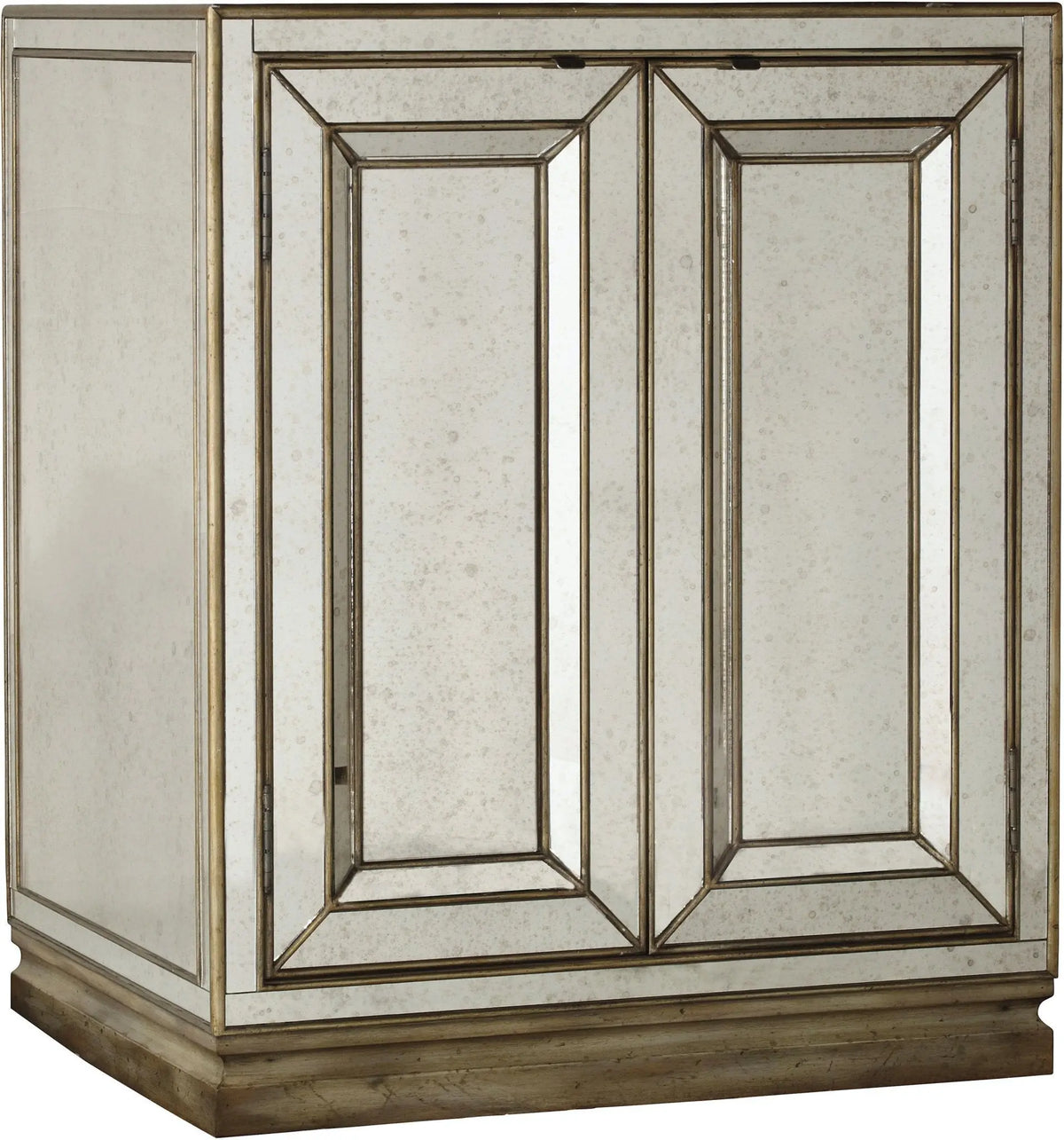 Sanctuary Two-Door Mirrored Nightstand - Visage Nightstands| Hooker