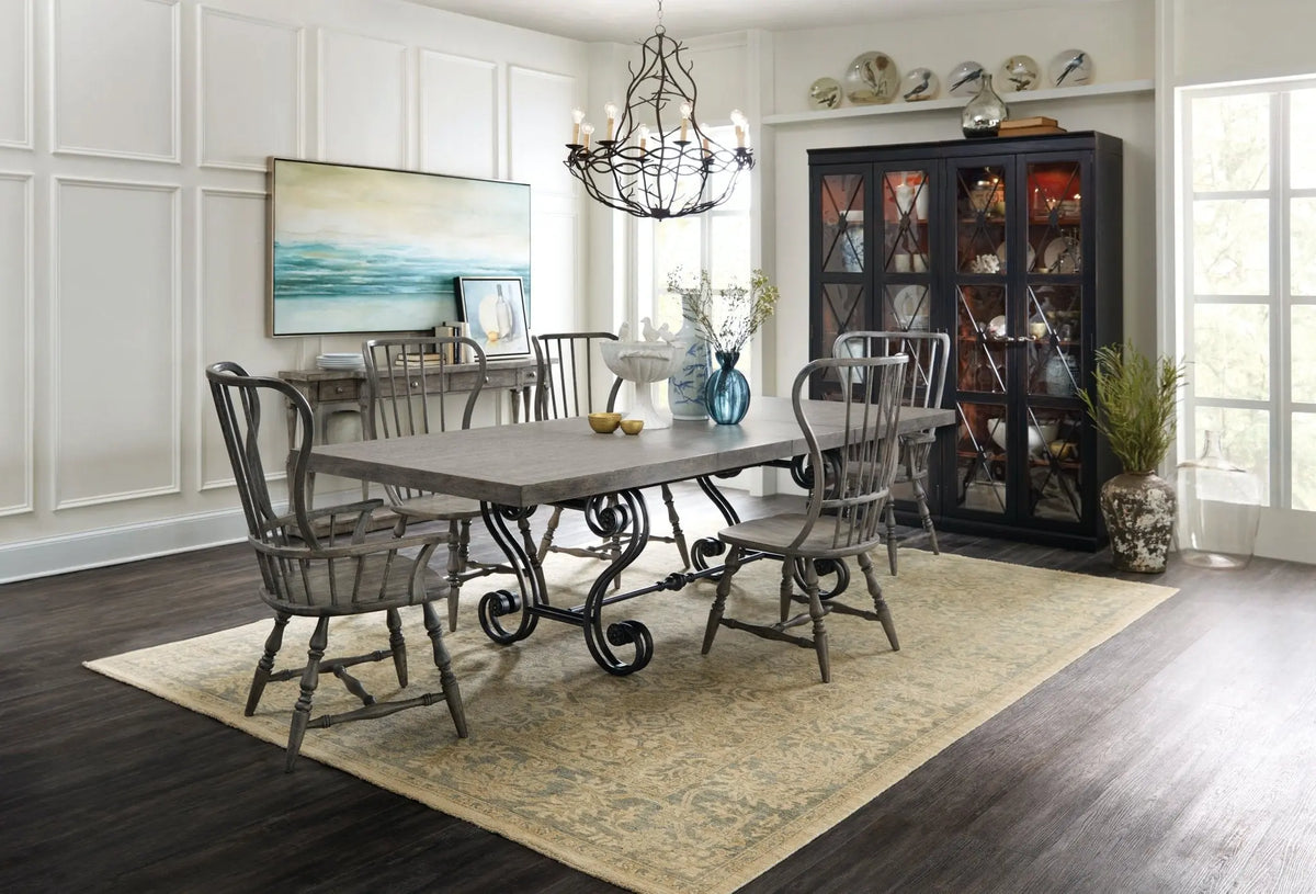 Sanctuary Two-Door Thin Display Cabinet - Ebony Cabinets & Chests| Hooker