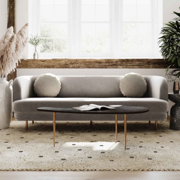 Sariah Alabaster Velvet Sofa Sofas & Loveseats| TOV