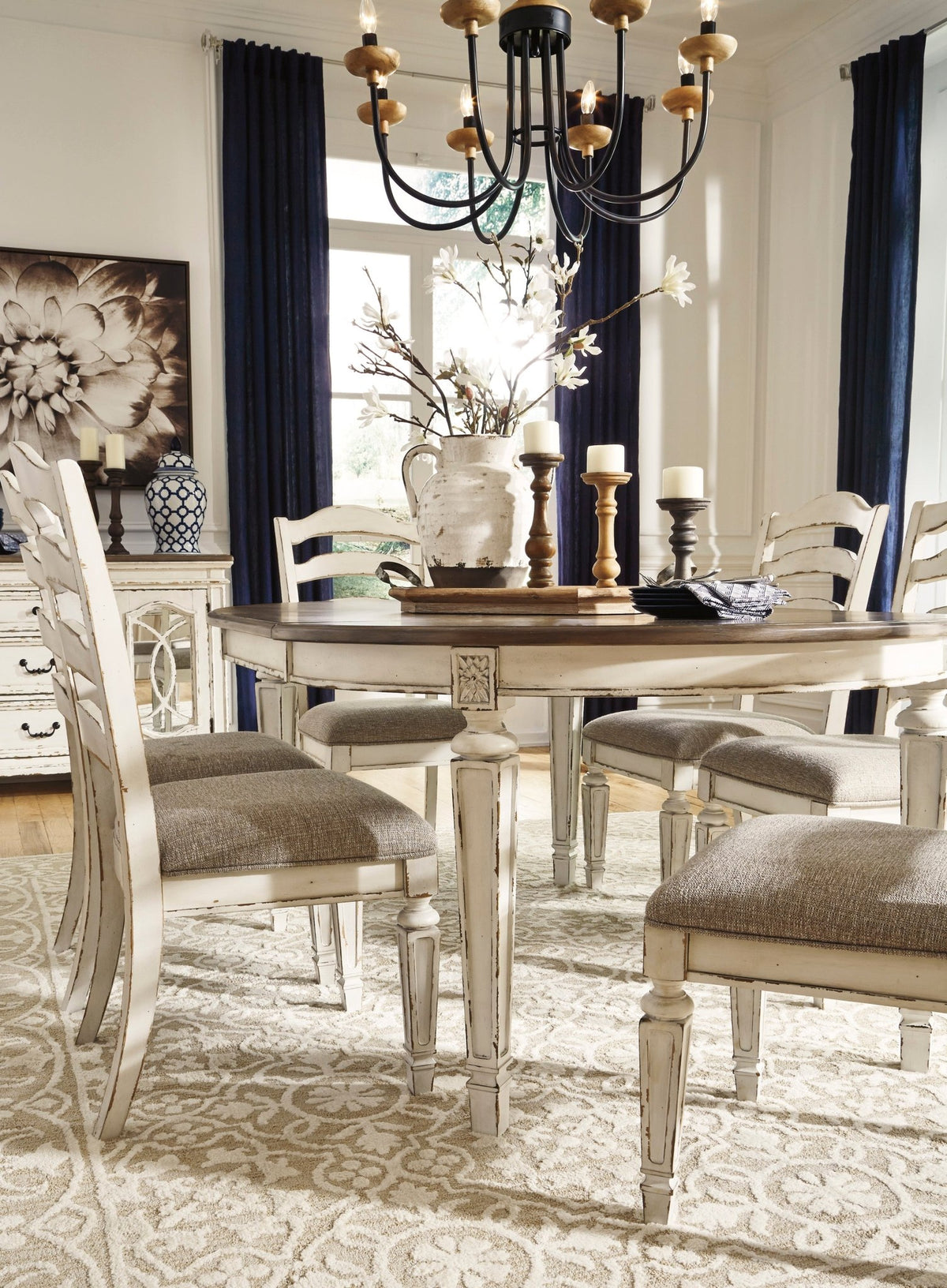 Realyn Dining Table and 6 Chairs Set Dining Room Sets| Ashley Homestore