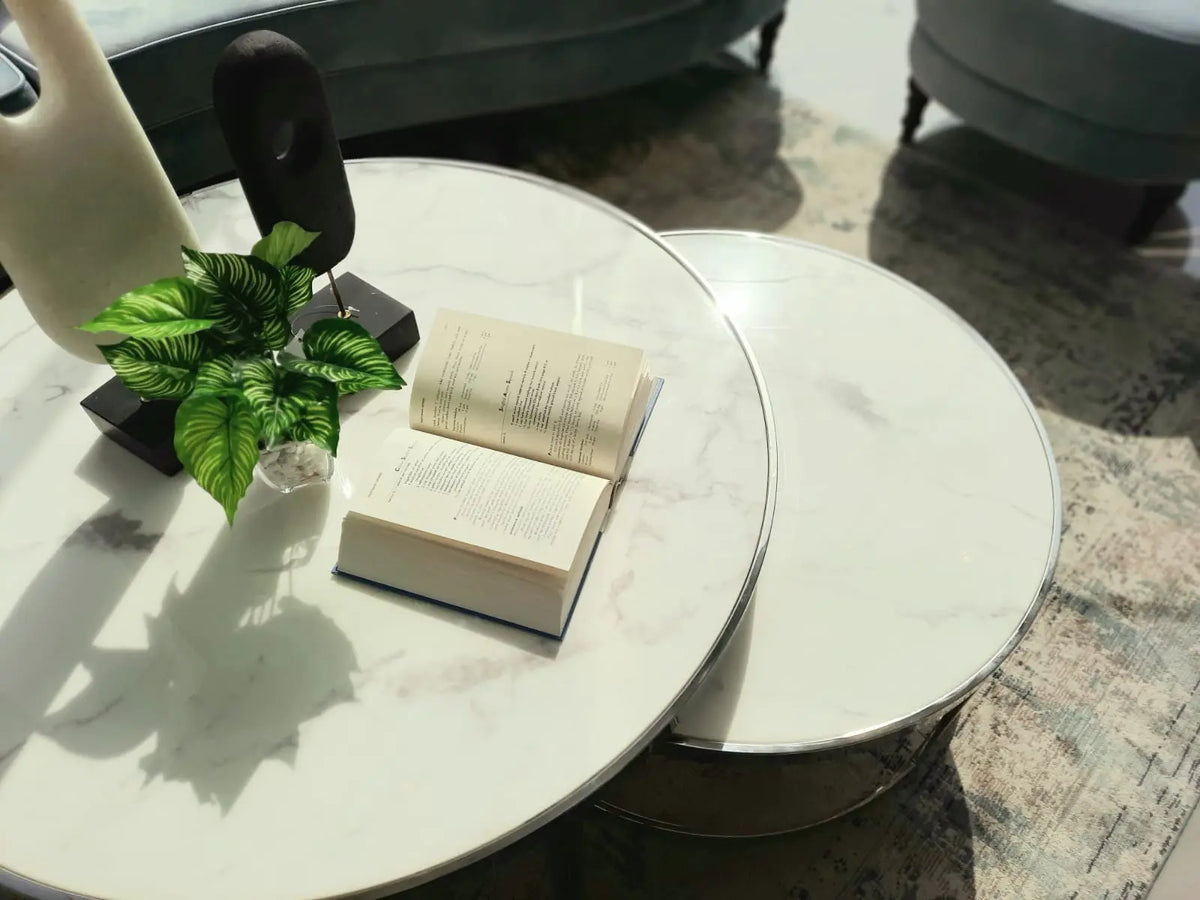 Silver Marble Coffee Table Coffee Tables| Roots Furniture