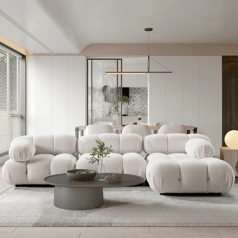 Soft Horizon Cream Sectional Sofa Set Sectionals| Roots Furniture