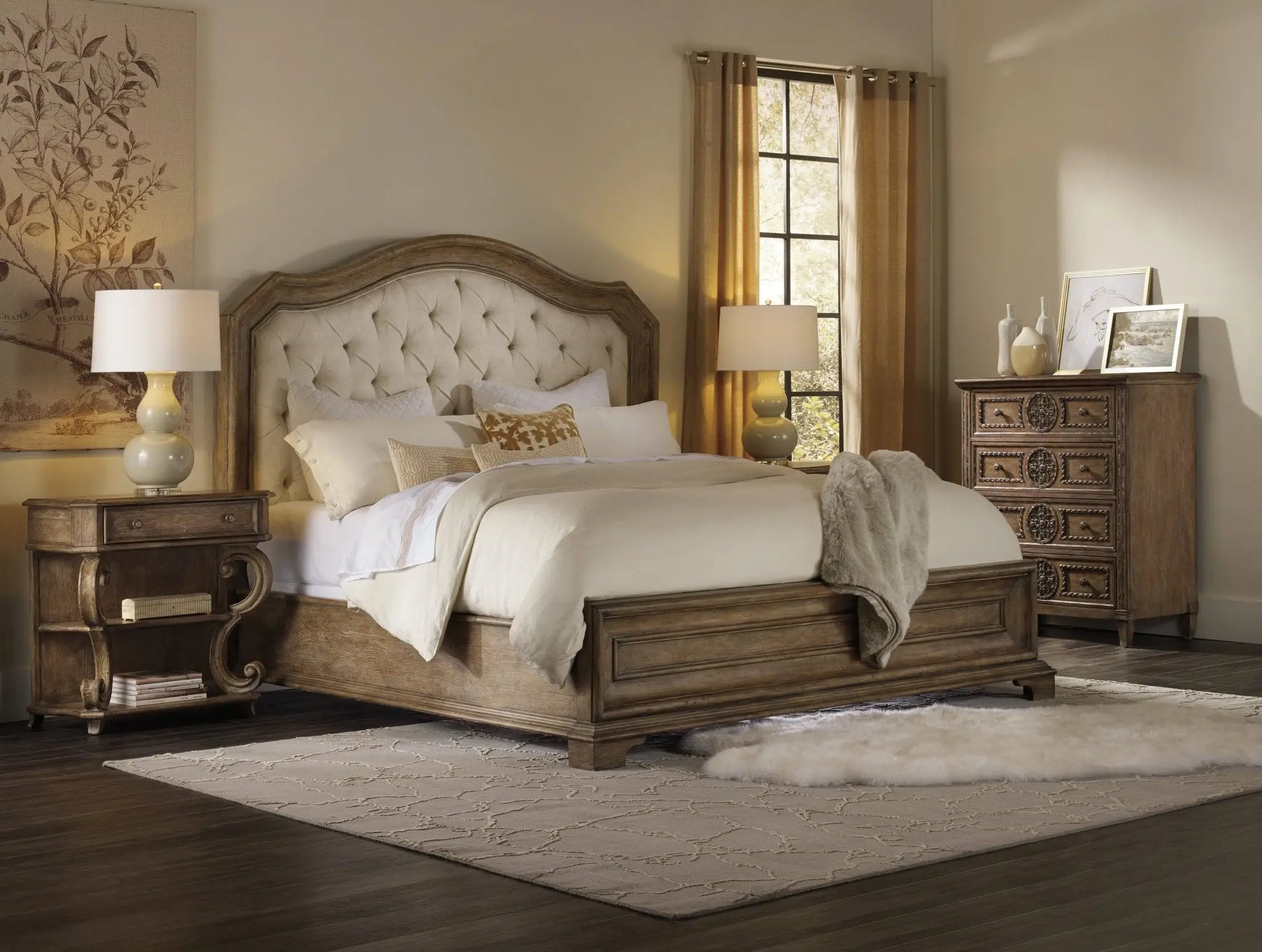 Solana One-Drawer Leg Nightstand Nightstands| Hooker