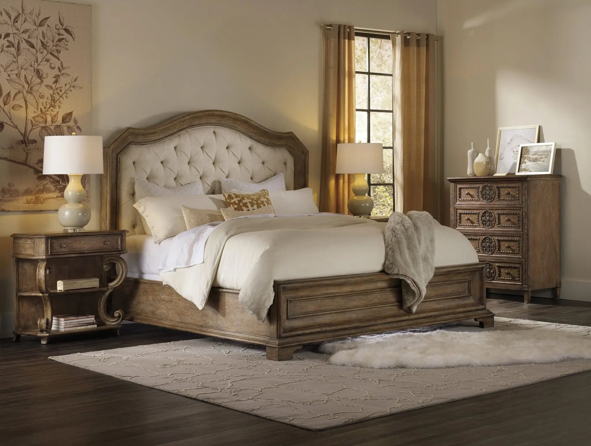 Solana One-Drawer Leg Nightstand Nightstands| Hooker