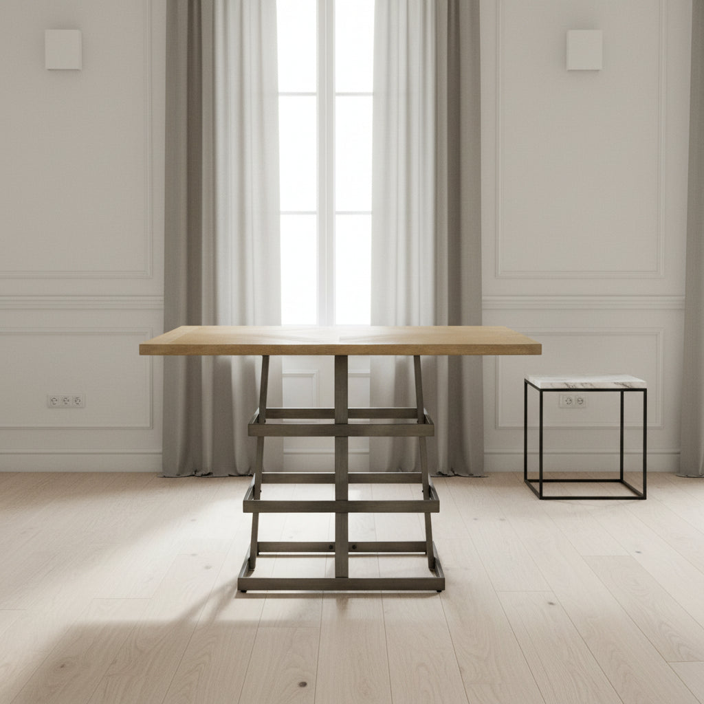 Square Metal Strap Dining Table - Al Rugaib Furniture
