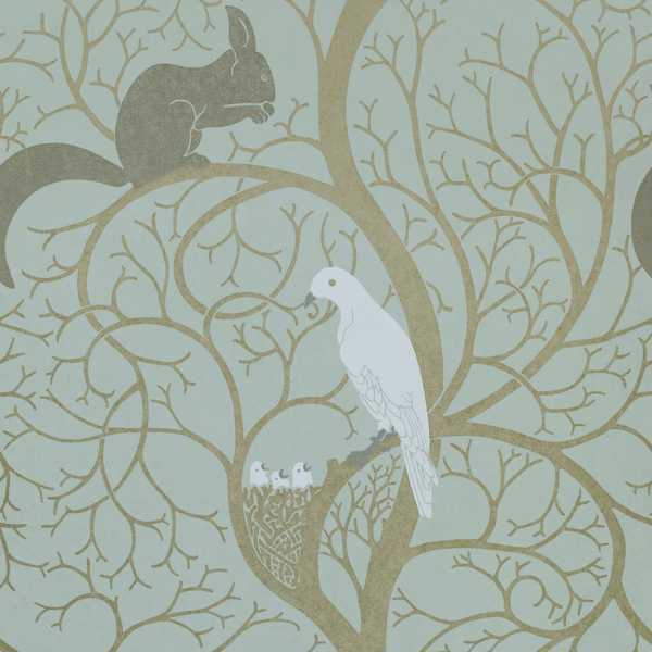Squirrel & Dove Wallpaper| Sanderson Group