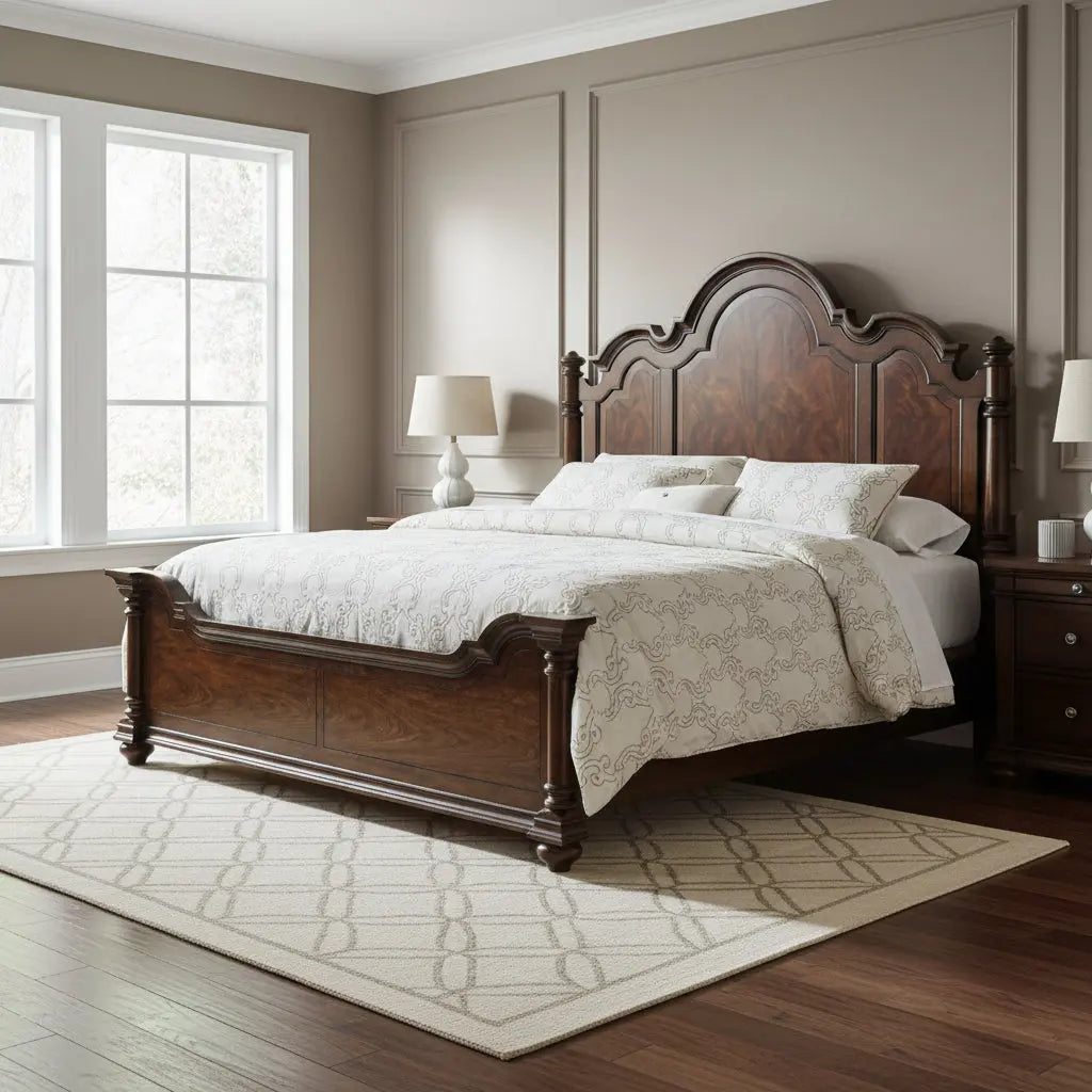 Queen Poster Bed - Al Rugaib Furniture (4688787570784)