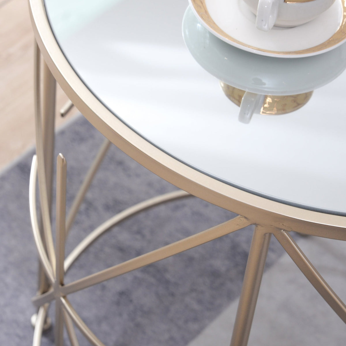 Starlite Mirror Top Table Set of 2 Accent & End Tables| Crestview