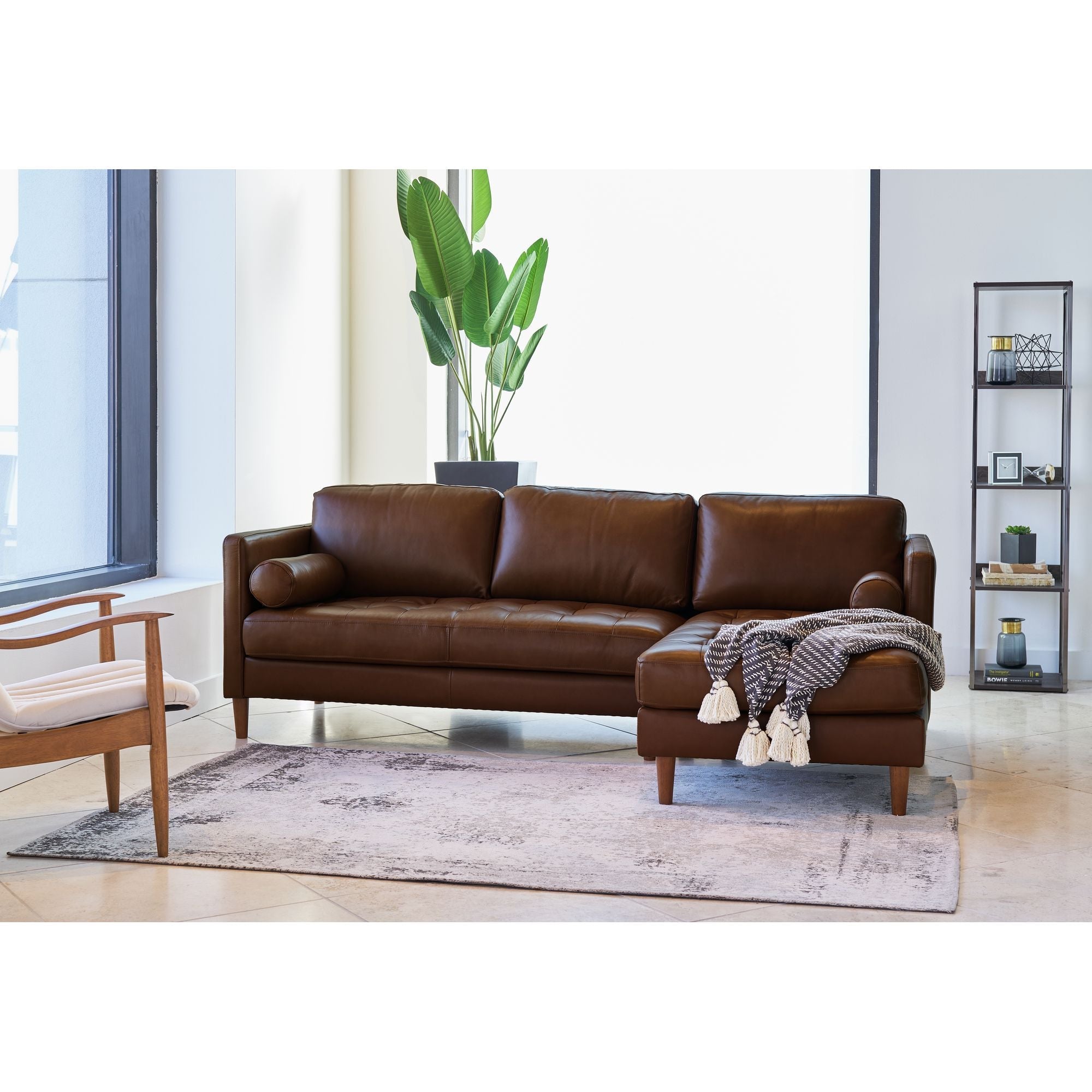 Chestnut 2-Piece Sectional Right Chaise | Roots Furniture – Al