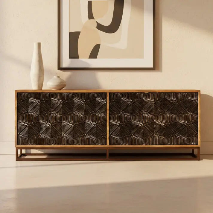 Swirl Door Entertainment Console Consoles & Sideboards| Hooker