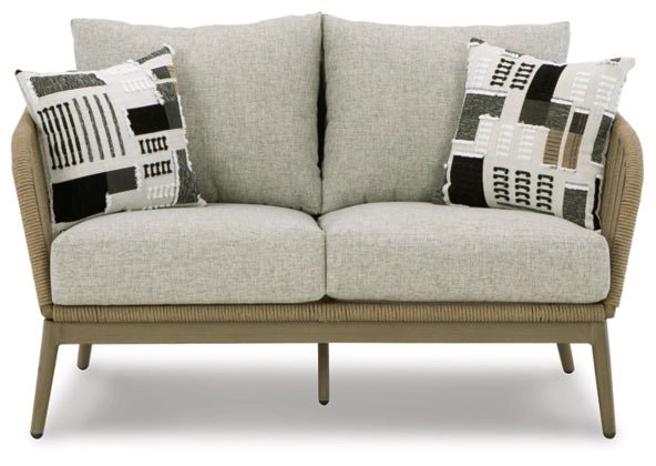 Swiss Valley Outdoor Loveseat with Cushion Outdoor Loveseats & Sofas| Ashley Homestore