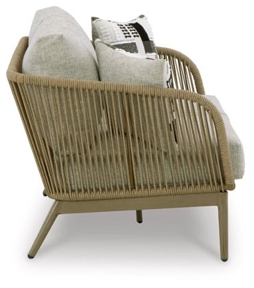 Swiss Valley Outdoor Loveseat with Cushion Outdoor Loveseats & Sofas| Ashley Homestore
