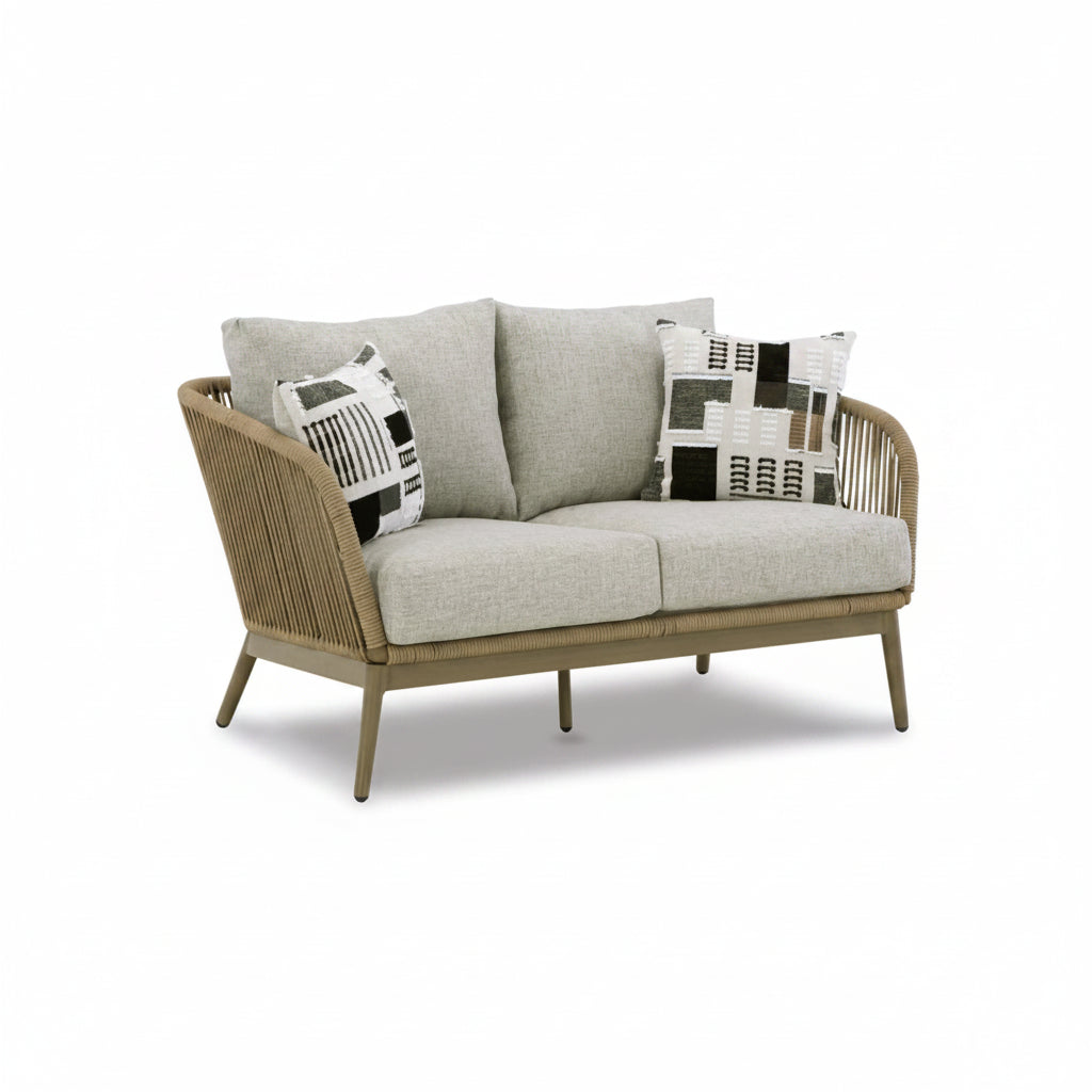 Swiss Valley Outdoor Loveseat with Cushion Outdoor Loveseats & Sofas| Ashley Homestore