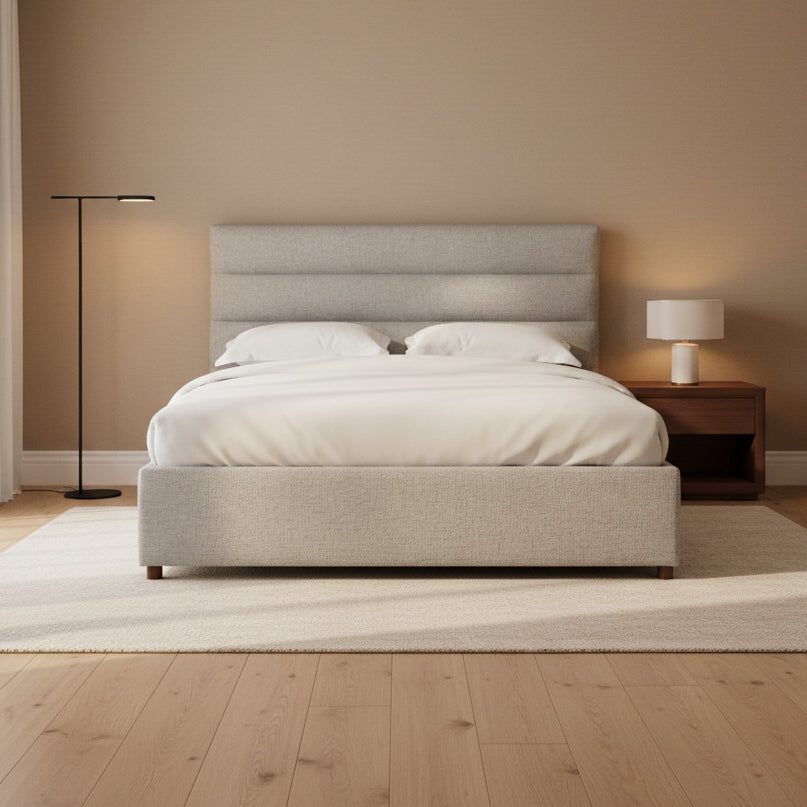Takio King Bed Light Grey Beds| Moe's Home
