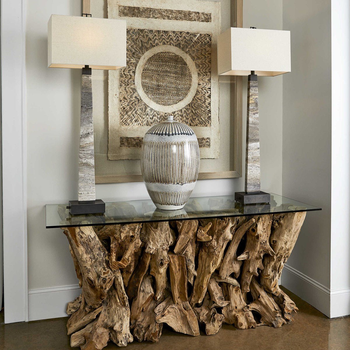Teak Root Console Table, 2 Cartons Coffee Tables| Uttermost
