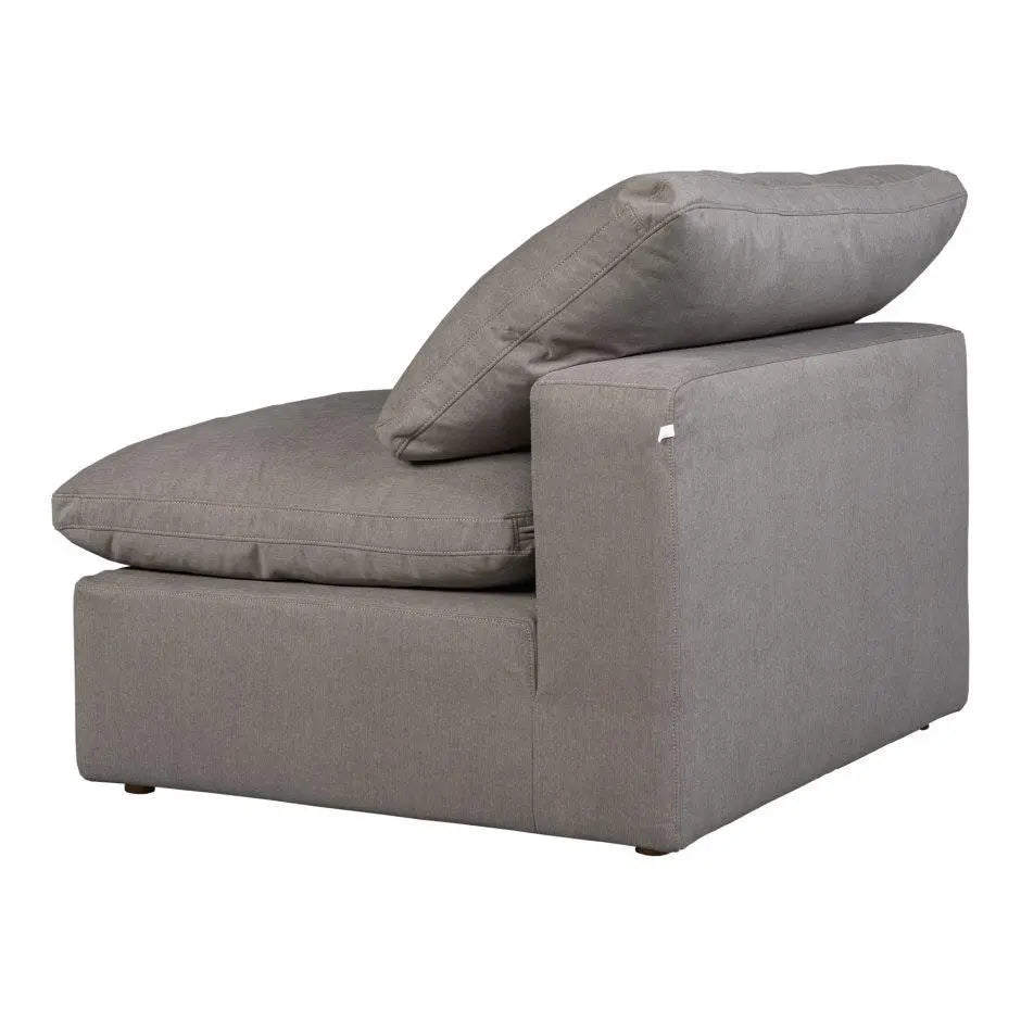 Terra Condo Armless Chair Livesmart Fabric Light Grey | Moe's Home