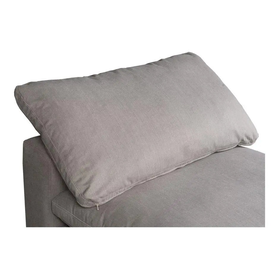 Terra Condo Armless Chair Livesmart Fabric Light Grey | Moe's Home