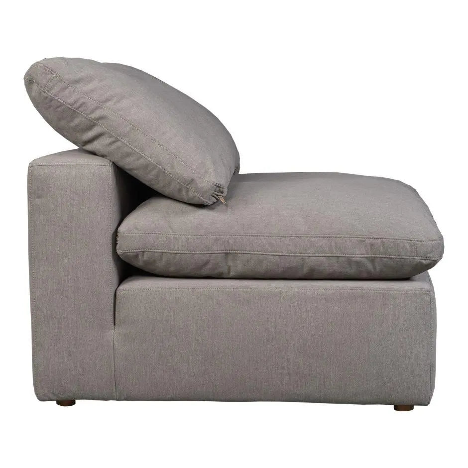 Terra Condo Armless Chair Livesmart Fabric Light Grey | Moe's Home
