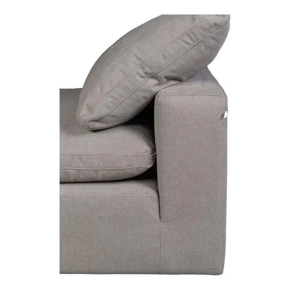 Terra Condo Armless Chair Livesmart Fabric Light Grey | Moe's Home