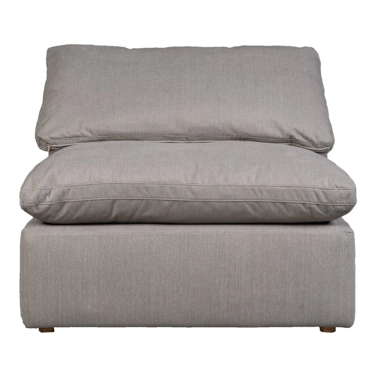 Terra Condo Armless Chair Livesmart Fabric Light Grey | Moe's Home