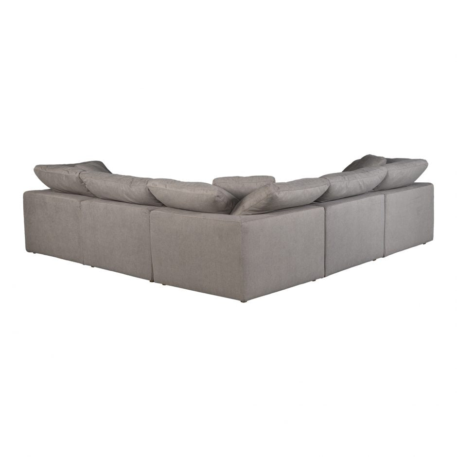 Terra Condo Classic L Modular Sectional Livesmart Fabric Light Grey Sectionals| Moe's Home