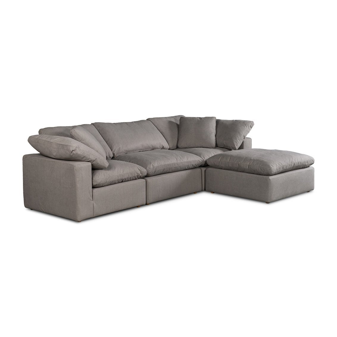 Terra Condo Lounge Modular Sectional Livesmart Fabric Light Grey Sectionals| Moe's Home