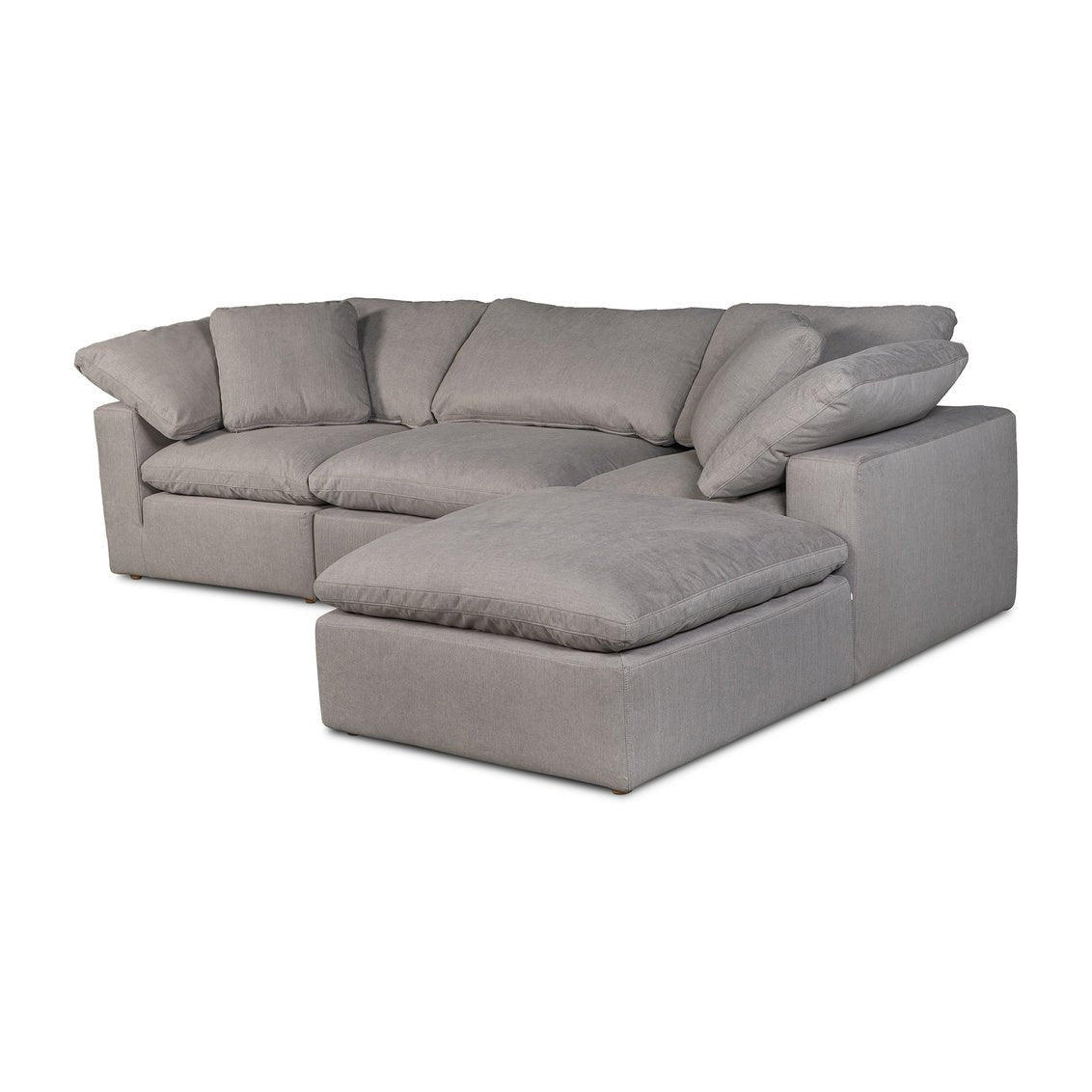 Terra Condo Lounge Modular Sectional Livesmart Fabric Light Grey Sectionals| Moe's Home