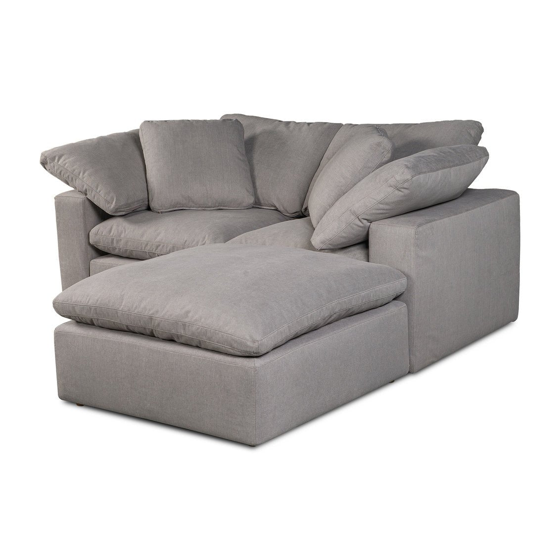 Terra Condo Nook Modular Sectional Livesmart Fabric Light Grey Sectionals| Moe's Home