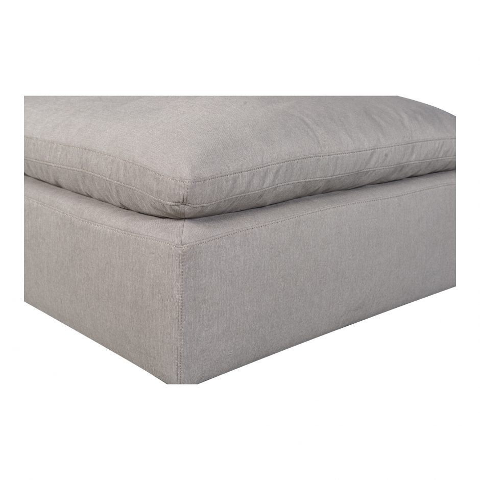 Terra Condo Ottoman Livesmart Fabric Light Grey | Moe's Home