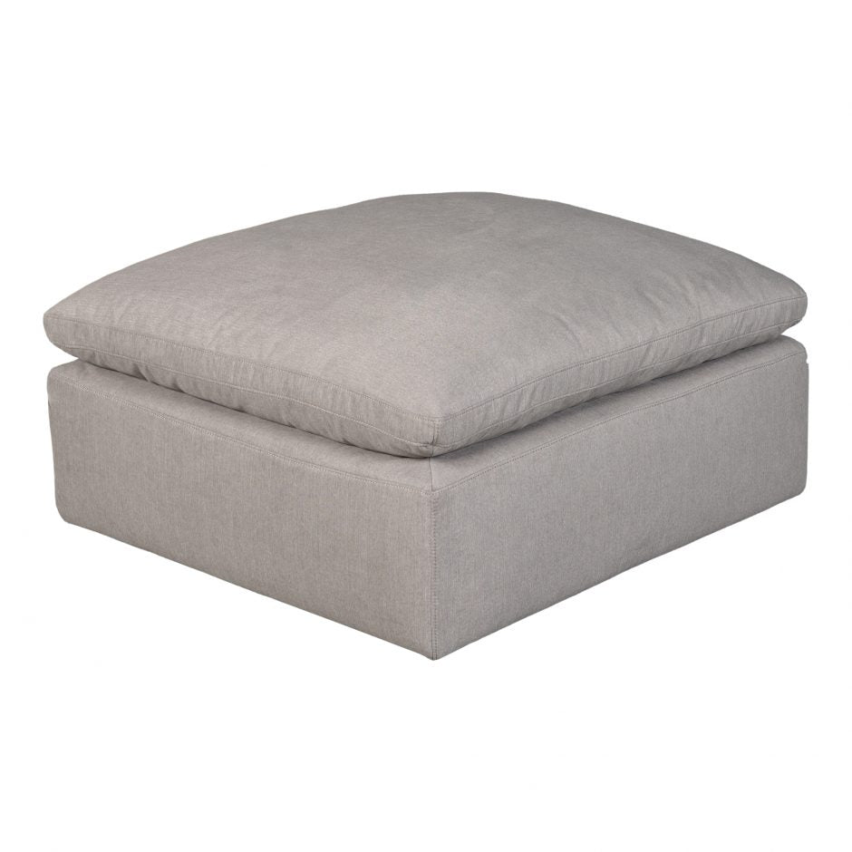 Terra Condo Ottoman Livesmart Fabric Light Grey | Moe's Home