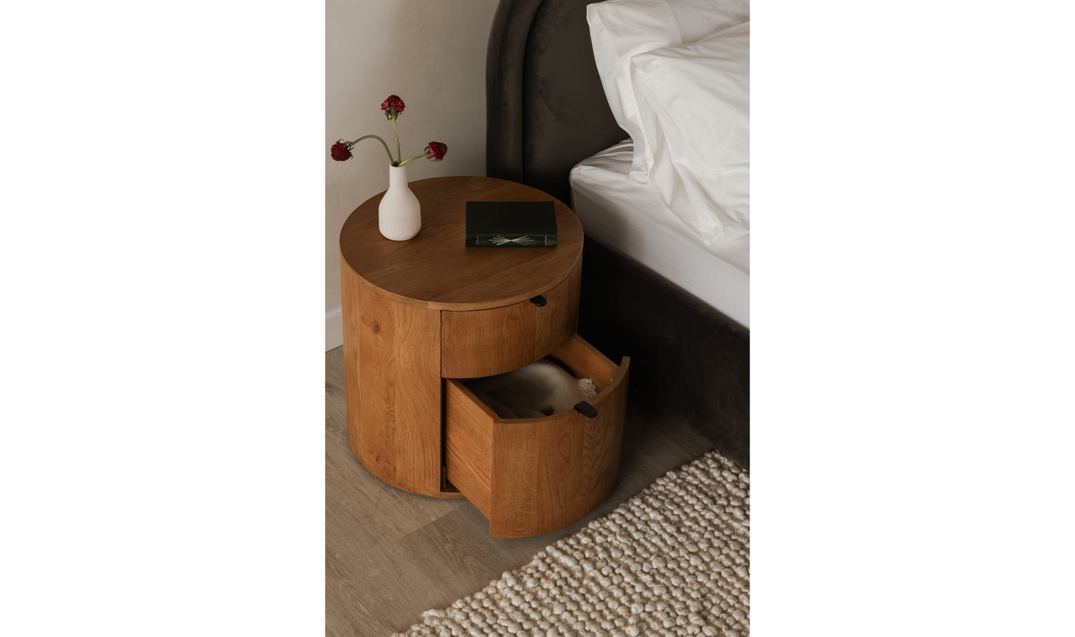 Theo Two Drawer Nightstand Nightstands| Moe's Home