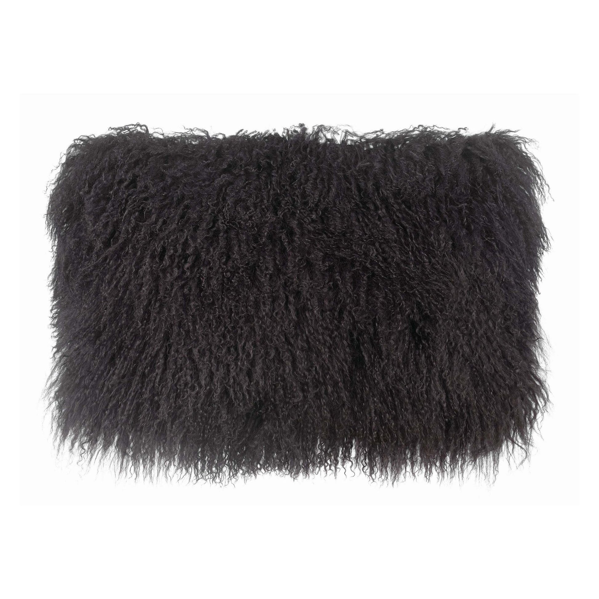Tibetan Sheep Dark Grey Long Pillow Pillows| TOV