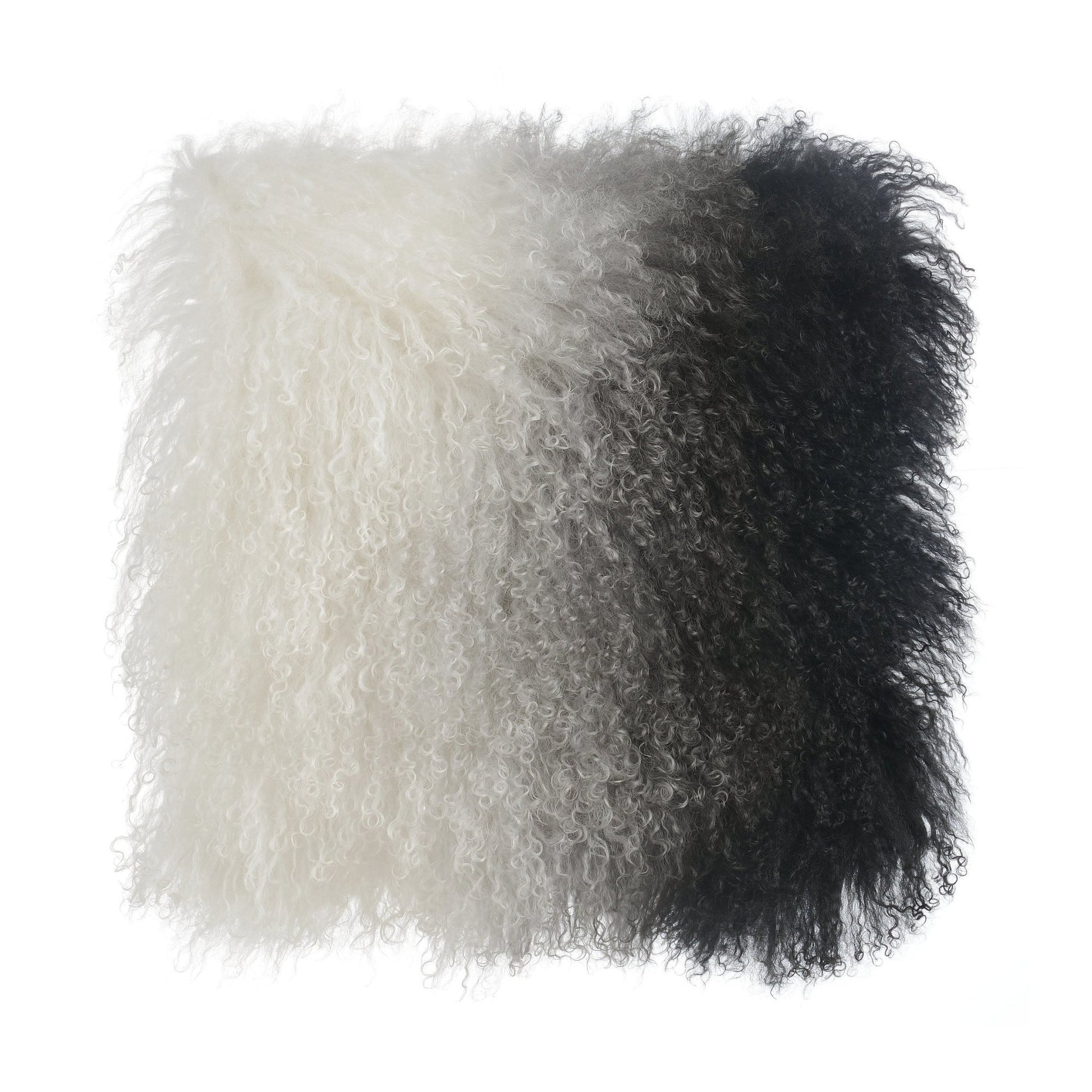 Tibetan Sheep Pillow White to Black Pillows| TOV