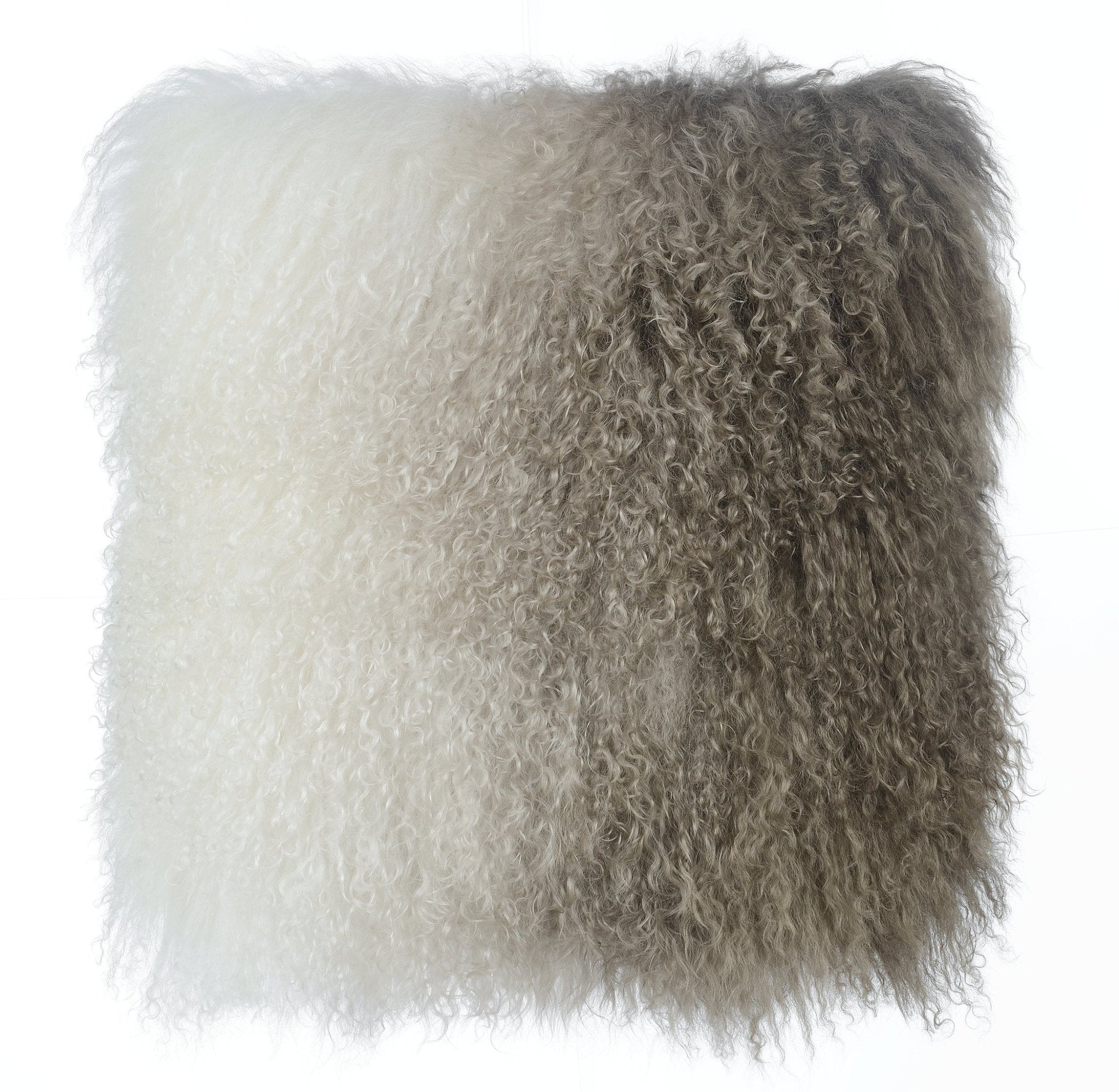Tibetan Sheep Pillow White to Brown Pillows| TOV