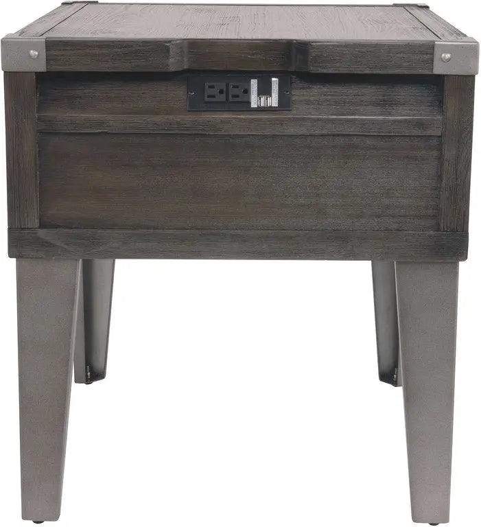Todoe End Table with USB Ports & Outlets Accent & End Tables| Ashley Homestore