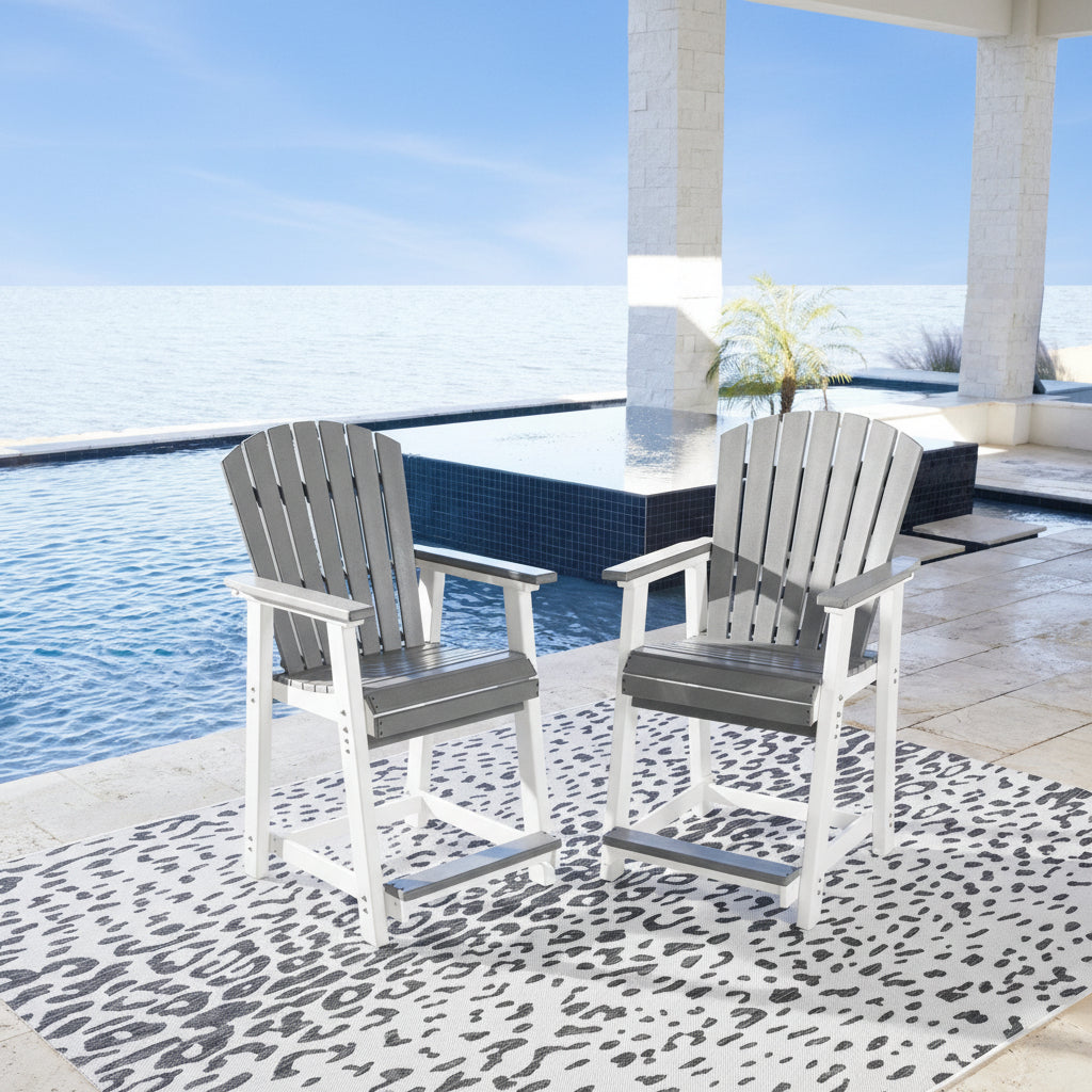 Transville Outdoor Counter Height Bar Stool (Set of 2) Outdoor Chairs| Ashley Homestore