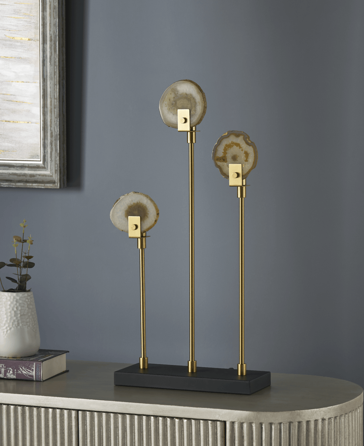 Triple Agate Candle Light Candle Holders| Crestview