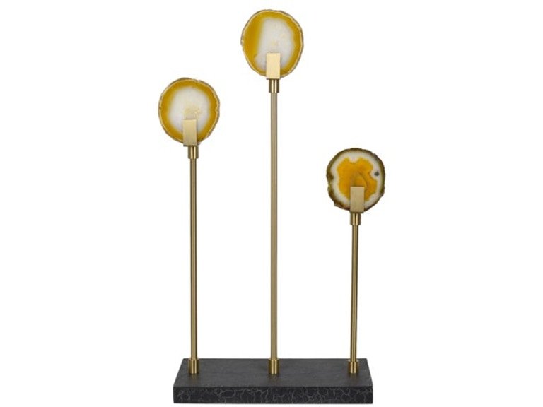 Triple Agate Candle Light Candle Holders| Crestview