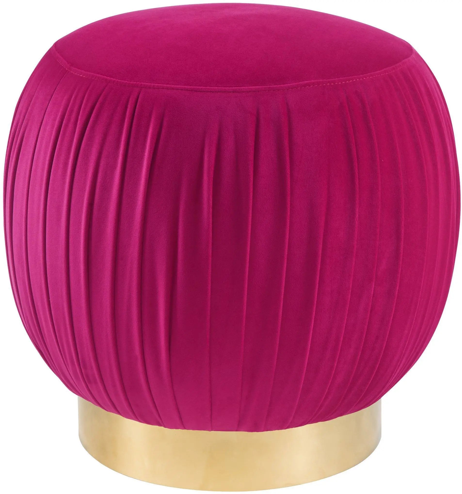 Tulip Pink Velvet Ottoman Ottomans| TOV