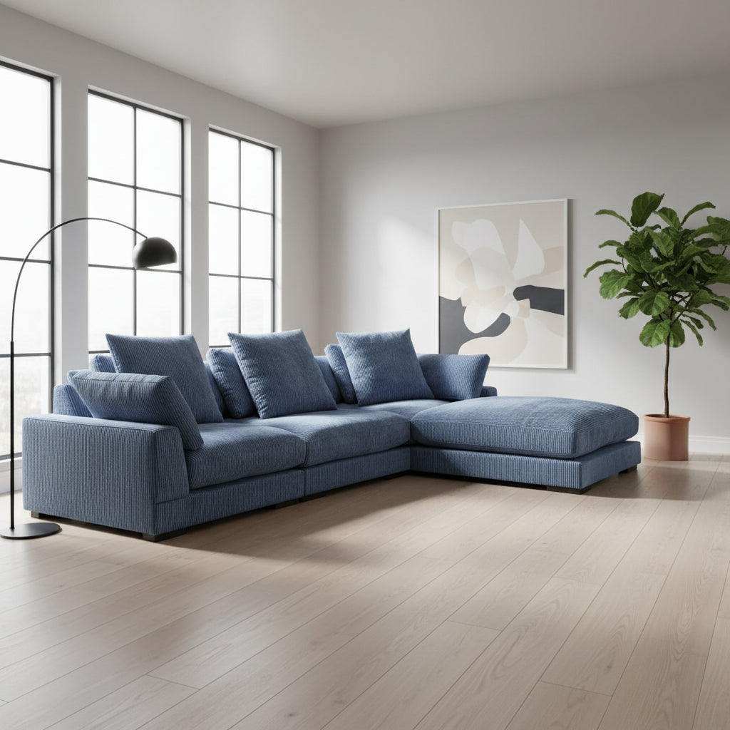Tumble Lounge Modular Sectional Navy Sectionals| Moe's Home