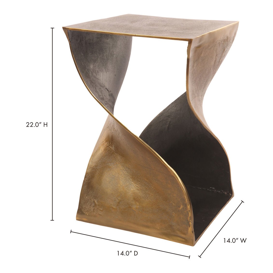 Twist Accent Table Brass Accent & End Tables| Moe's Home