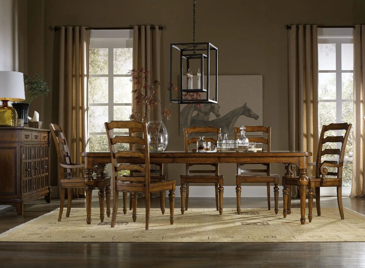 Tynecastle Rectangle Leg Dining Table with Two 18'' Leaves Dining Tables| Hooker