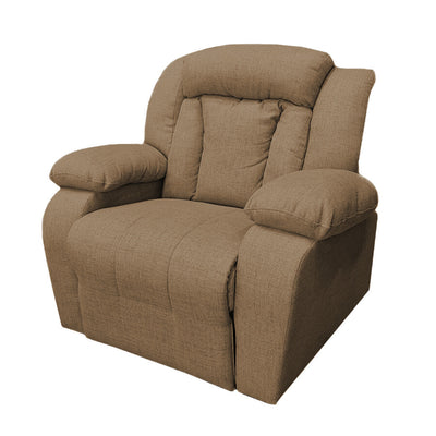 In House Rocking And Rotating Recliner Upholstered Chair with Controllable Back - Brown-906151-BR (6613410676832)
