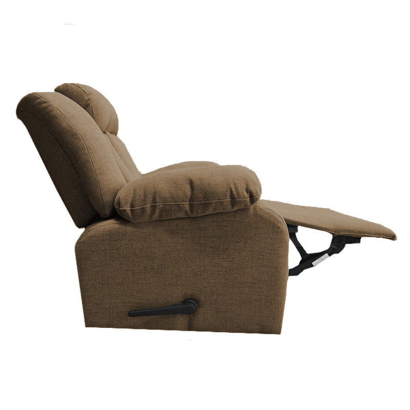In House Rocking Recliner Chair with Controllable Back - Brown-906150-BR (6613410349152)
