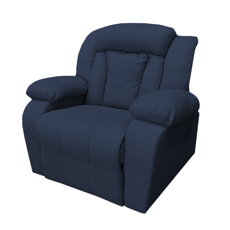 In House Rocking And Rotating Recliner Upholstered Chair with Controllable Back - Pale Beige-906151-Pb (6613410775136)