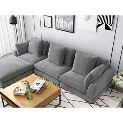 Tumble Corner Charcoal - Al Rugaib Furniture (4583174602848)