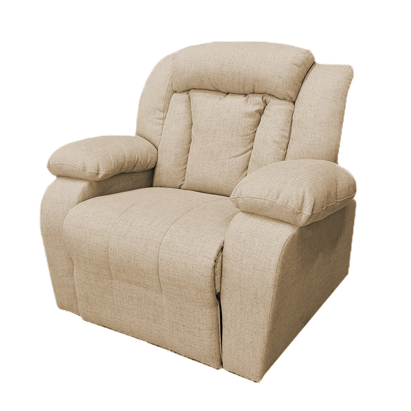 In House Rocking And Rotating Recliner Upholstered Chair with Controllable Back - Navy Blue-906151-NB (6613410611296)