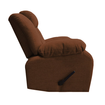 In House Rocking And Rotating Recliner Upholstered Chair with Controllable Back - Pale Brown-906151-Pbr (6613410840672)
